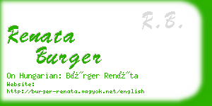 renata burger business card